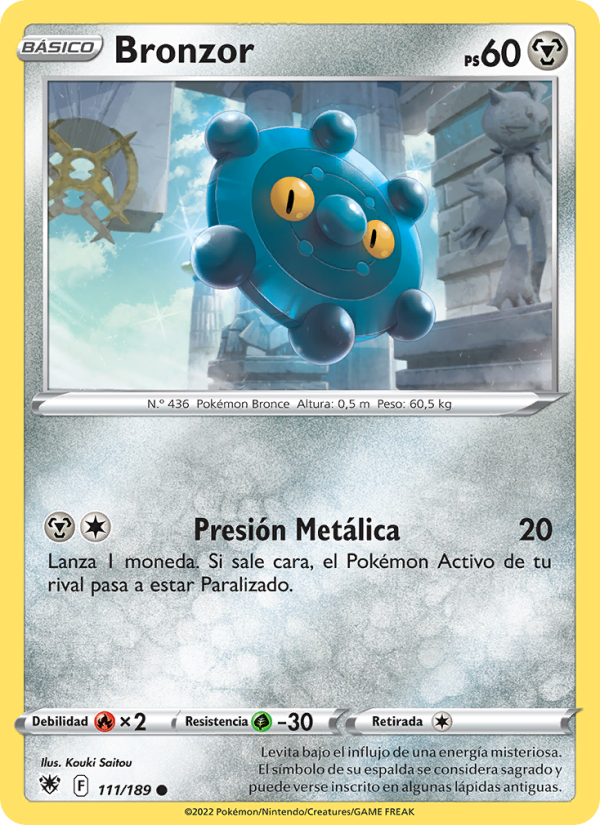 Bronzor 111 — Resplandor Astral (Spanish Pokémon TCG card)