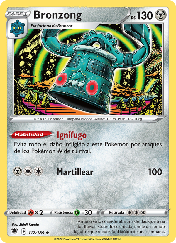 Bronzong 112 — Resplandor Astral (Spanish Pokémon TCG card)