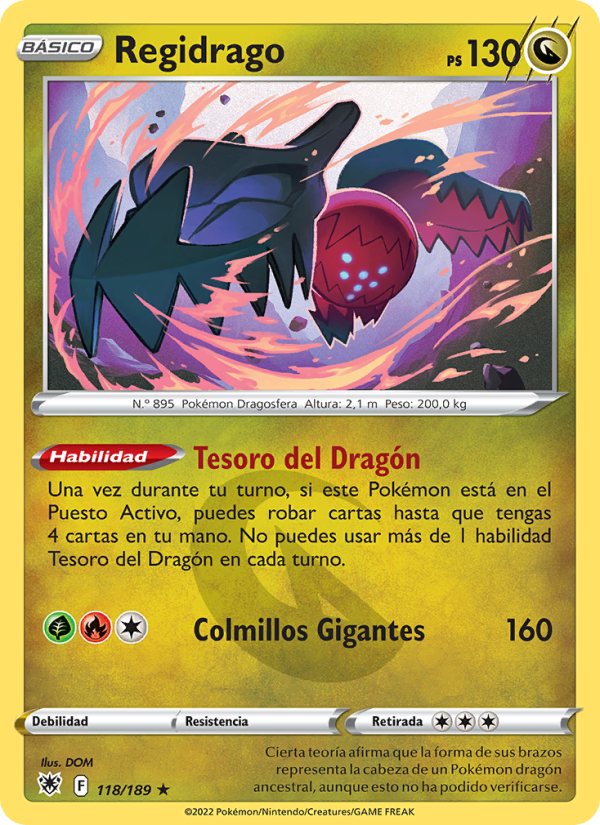 Regidrago 118 — Resplandor Astral (Spanish Pokémon TCG card)