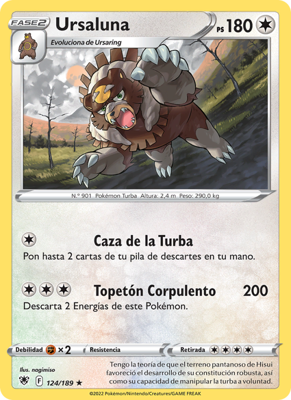 Ursaluna 124 — Resplandor Astral (Spanish Pokémon TCG card)