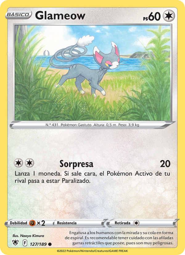 Glameow 127 — Resplandor Astral (Spanish Pokémon TCG card)