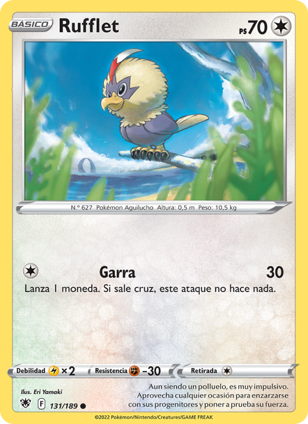 Rufflet 131 — Resplandor Astral (Spanish Pokémon TCG card)