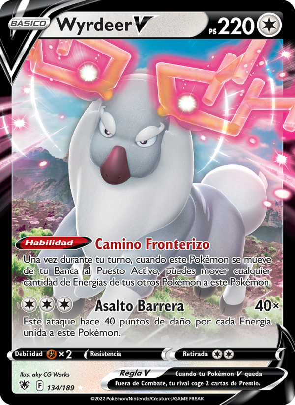 Wyrdeer V 134 — Resplandor Astral (Spanish Pokémon TCG card)