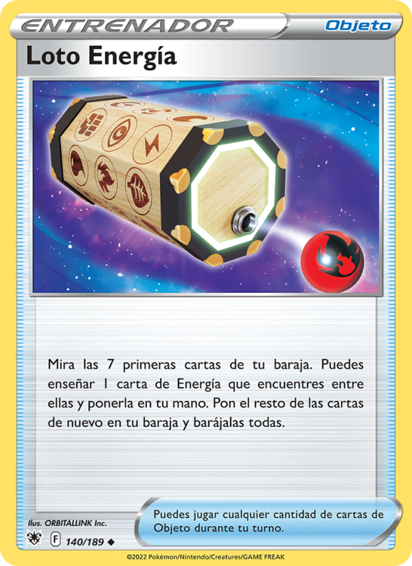 Loto Energía 140 — Resplandor Astral (Spanish Pokémon TCG card)