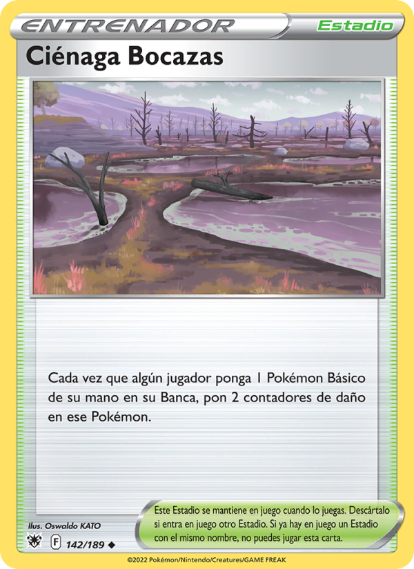 Ciénaga Bocazas 142 — Resplandor Astral (Spanish Pokémon TCG card)