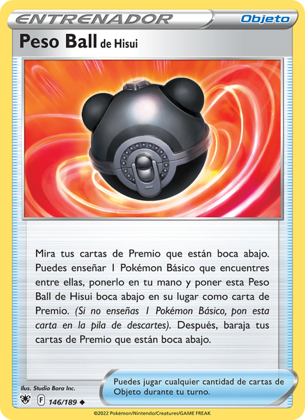 Peso Ball de Hisui 146 — Resplandor Astral (Spanish Pokémon TCG card)
