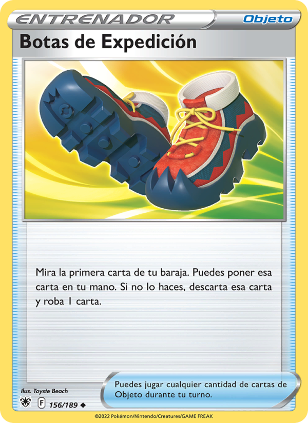 Botas de Expedición 156 — Resplandor Astral (Spanish Pokémon TCG card)