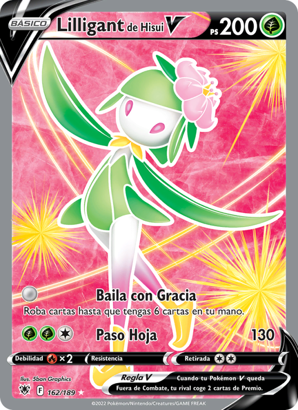 Lilligant de Hisui V 162 — Resplandor Astral (Spanish Pokémon TCG card)