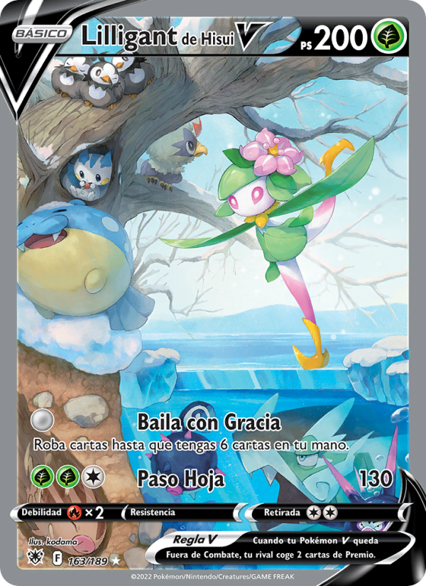 Lilligant de Hisui V 163 — Resplandor Astral (Spanish Pokémon TCG card)