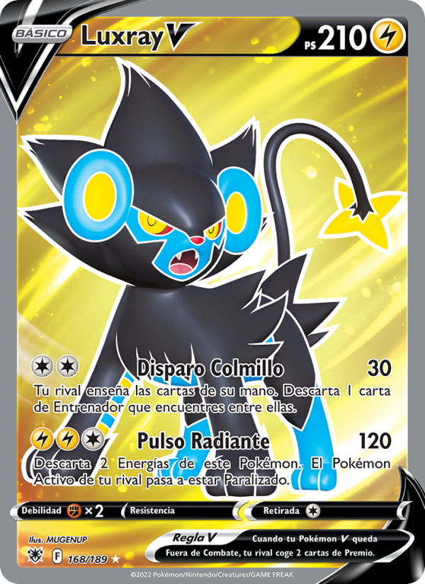 Luxray V 168 — Resplandor Astral (Spanish Pokémon TCG card)