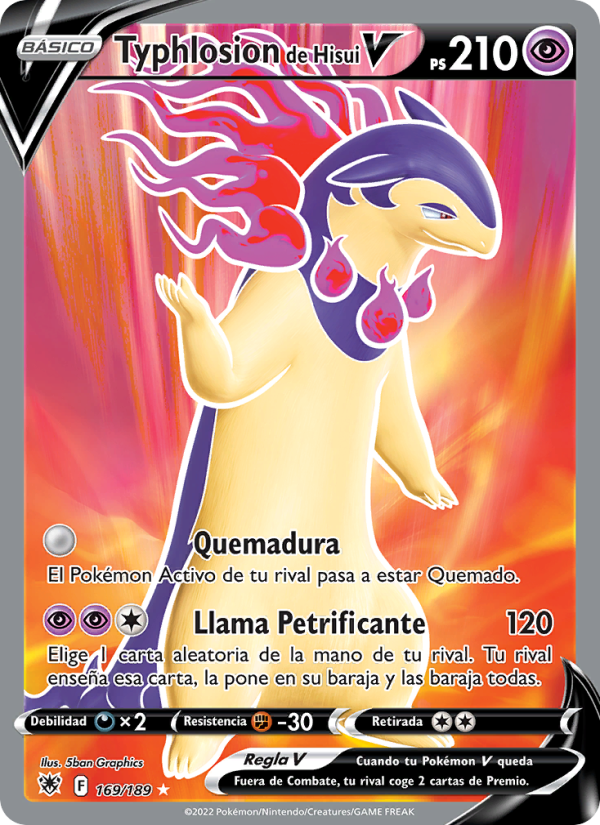 Typhlosion de Hisui V 169 — Resplandor Astral (Spanish Pokémon TCG card)