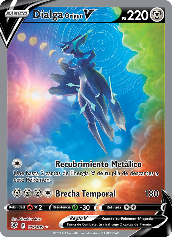 Dialga Origen V 177 — Resplandor Astral (Spanish Pokémon TCG card)