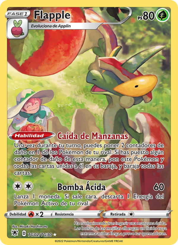Flapple TG02 — Resplandor Astral (Spanish Pokémon TCG card)