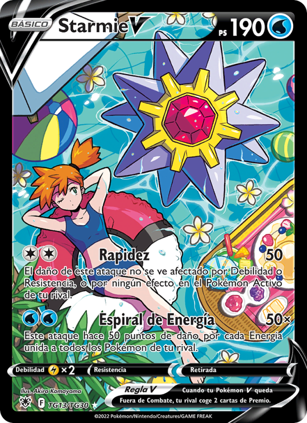 Starmie V TG13 — Resplandor Astral (Spanish Pokémon TCG card)