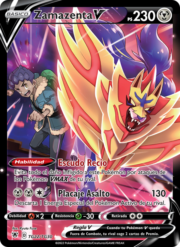 Zamazenta V TG22 — Resplandor Astral (Spanish Pokémon TCG card)