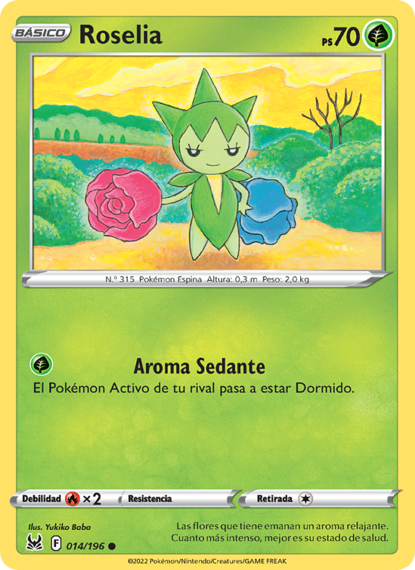 Roselia 014 — Origen Perdido (Spanish Pokémon TCG card)