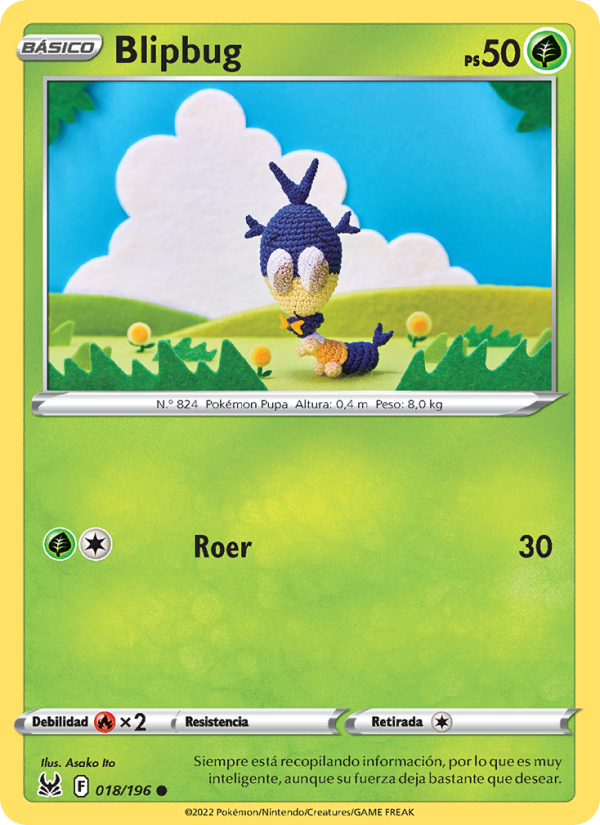 Blipbug 018 — Origen Perdido (Spanish Pokémon TCG card)