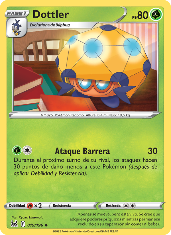 Dottler 019 — Origen Perdido (Spanish Pokémon TCG card)