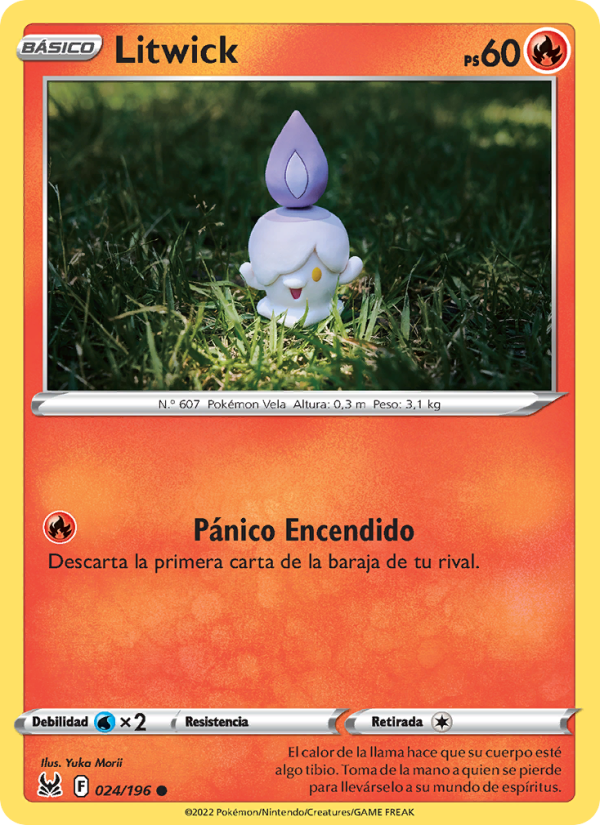 Litwick 024 — Origen Perdido (Spanish Pokémon TCG card)