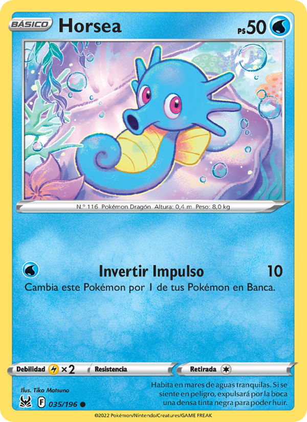 Horsea 035 — Origen Perdido (Spanish Pokémon TCG card)