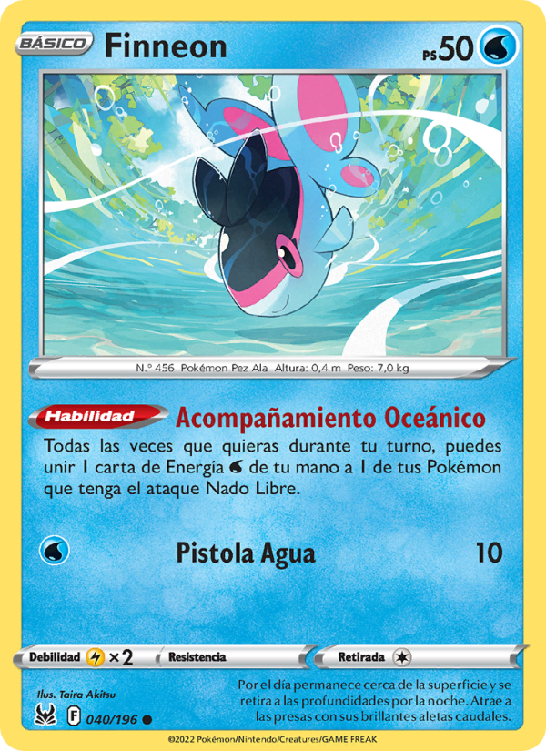 Finneon 040 — Origen Perdido (Spanish Pokémon TCG card)
