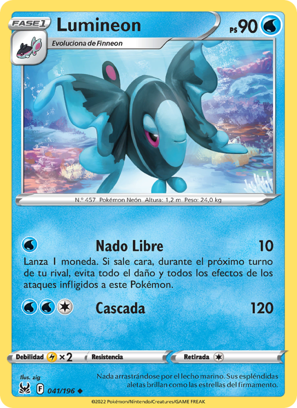Lumineon 041 — Origen Perdido (Spanish Pokémon TCG card)