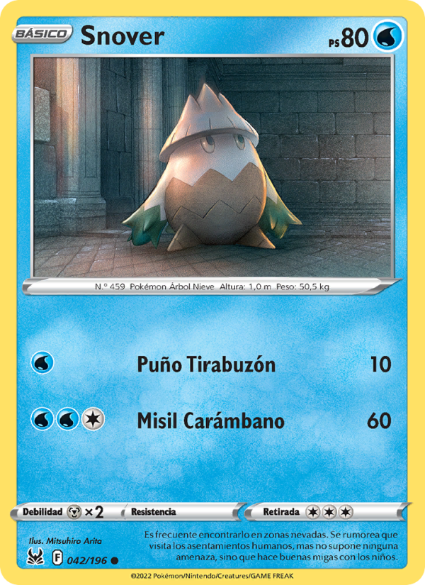 Snover 042 — Origen Perdido (Spanish Pokémon TCG card)