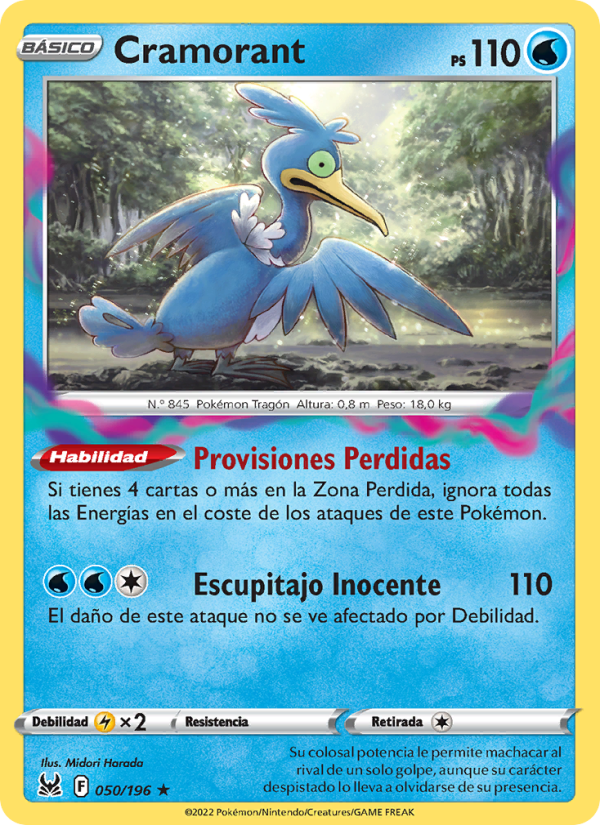 Cramorant 050 — Origen Perdido (Spanish Pokémon TCG card)