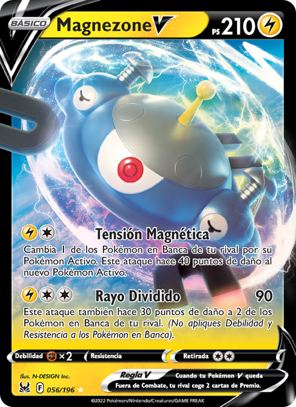 Magnezone V 056 — Origen Perdido (Spanish Pokémon TCG card)