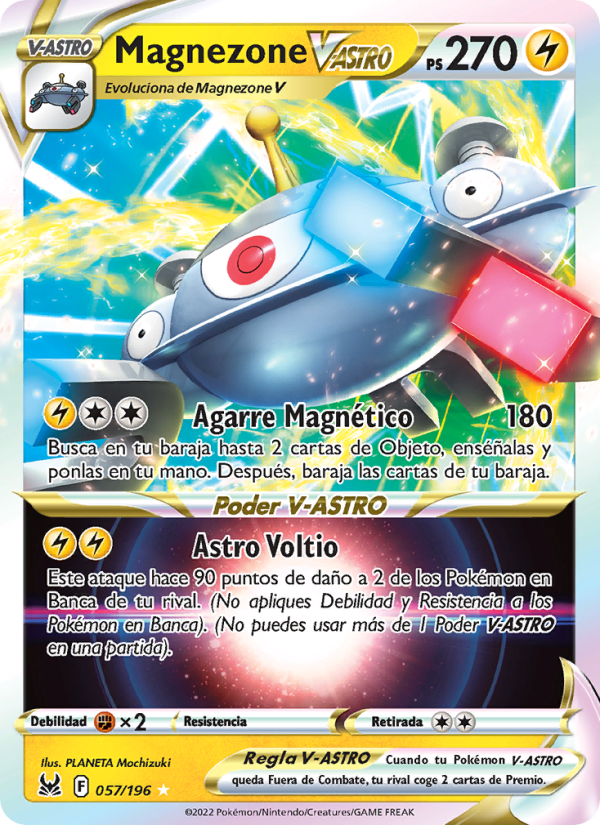 Magnezone V-ASTRO 057 — Origen Perdido (Spanish Pokémon TCG card)