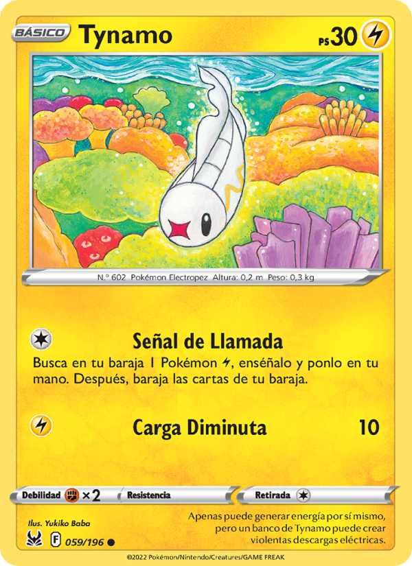 Tynamo 059 — Origen Perdido (Spanish Pokémon TCG card)