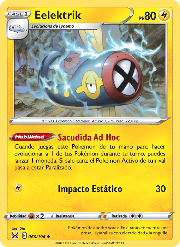 Eelektrik 060 — Origen Perdido (Spanish Pokémon TCG card)