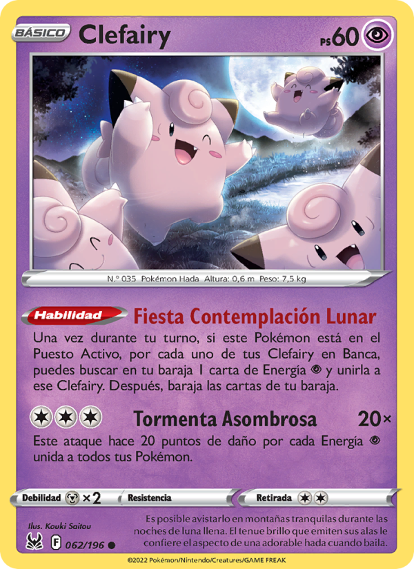 Clefairy 062 — Origen Perdido (Spanish Pokémon TCG card)