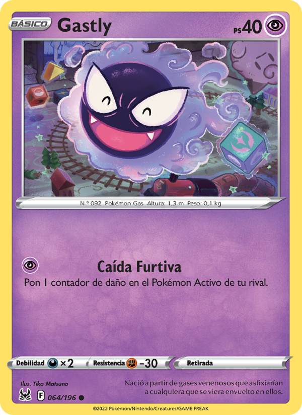 Gastly 064 — Origen Perdido (Spanish Pokémon TCG card)