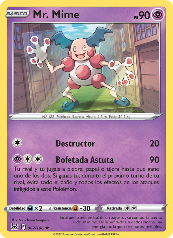 Mr. Mime 067 — Origen Perdido (Spanish Pokémon TCG card)