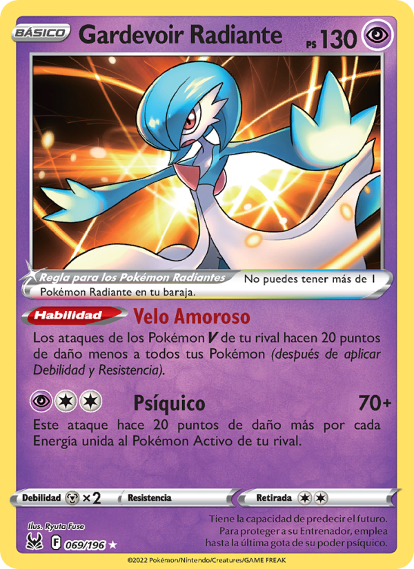 Gardevoir Radiante 069 — Origen Perdido (Spanish Pokémon TCG card)