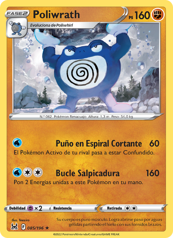Poliwrath 085 — Origen Perdido (Spanish Pokémon TCG card)
