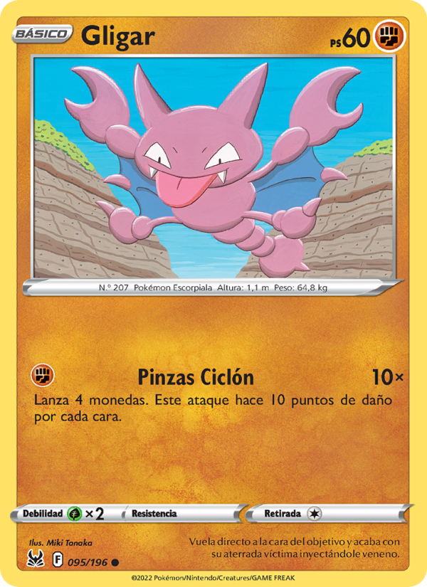 Gligar 095 — Origen Perdido (Spanish Pokémon TCG card)
