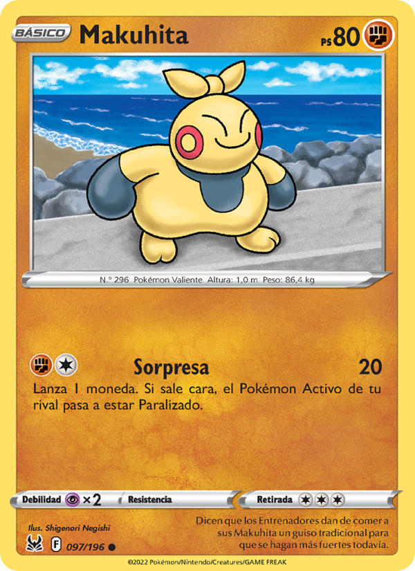 Makuhita 097 — Origen Perdido (Spanish Pokémon TCG card)