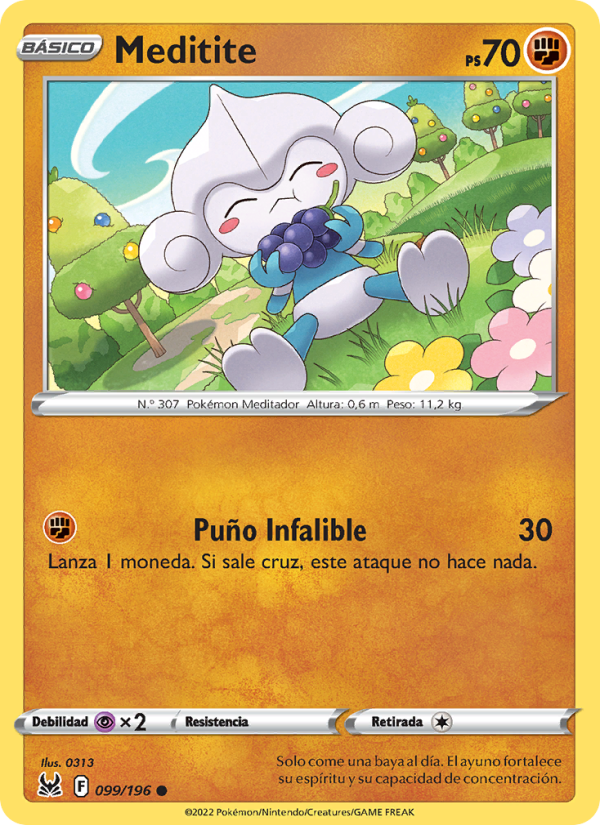 Meditite 099 — Origen Perdido (Spanish Pokémon TCG card)