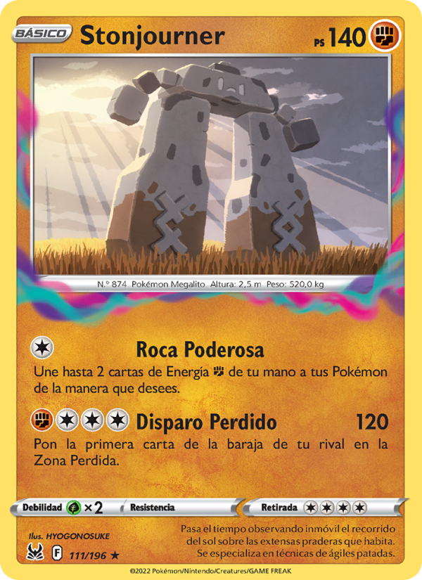 Stonjourner 111 — Origen Perdido (Spanish Pokémon TCG card)