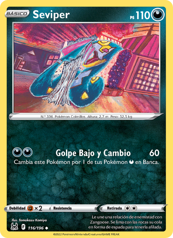Seviper 116 — Origen Perdido (Spanish Pokémon TCG card)
