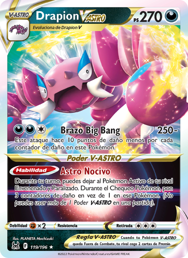 Drapion V-ASTRO 119 — Origen Perdido (Spanish Pokémon TCG card)