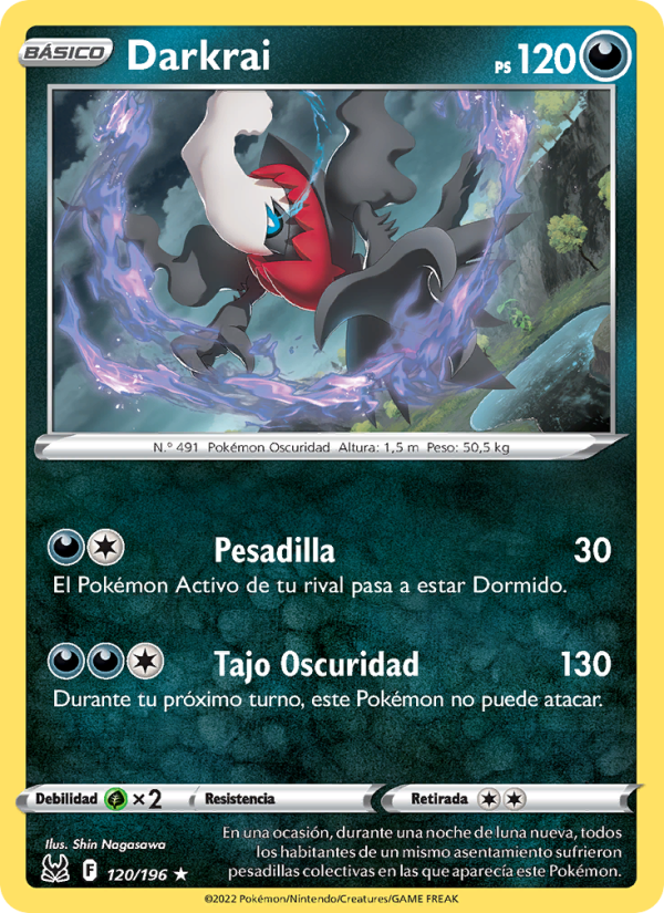 Darkrai 120 — Origen Perdido (Spanish Pokémon TCG card)
