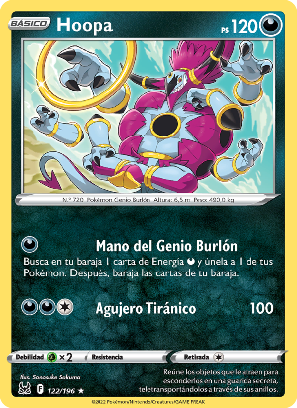 Hoopa 122 — Origen Perdido (Spanish Pokémon TCG card)
