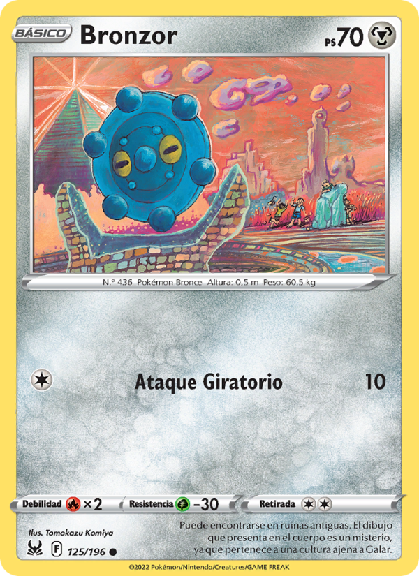 Bronzor 125 — Origen Perdido (Spanish Pokémon TCG card)