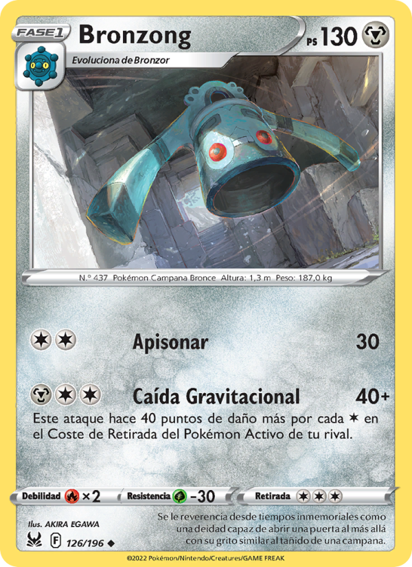 Bronzong 126 — Origen Perdido (Spanish Pokémon TCG card)