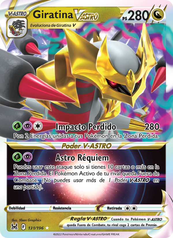 Giratina V-ASTRO 131 — Origen Perdido (Spanish Pokémon TCG card)