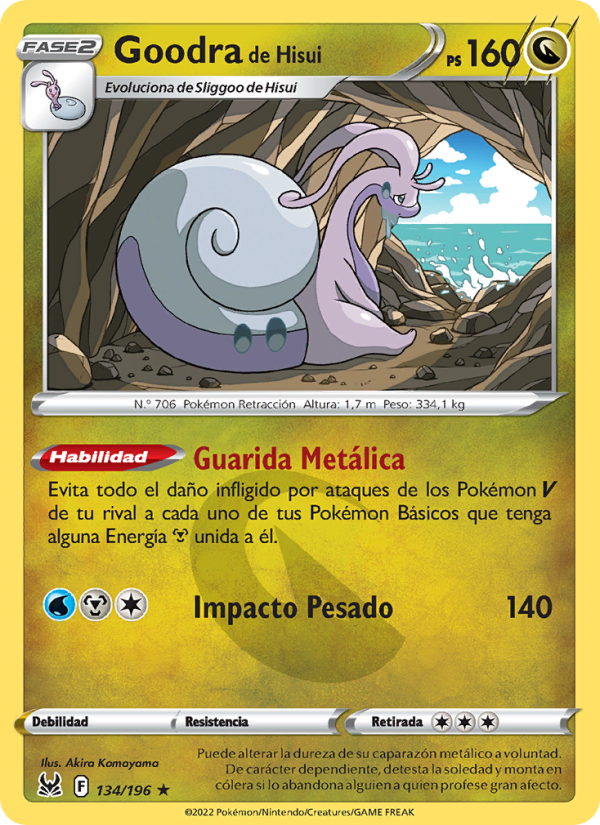 Goodra de Hisui 134 — Origen Perdido (Spanish Pokémon TCG card)