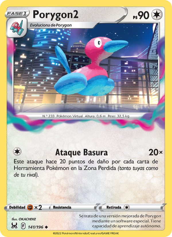 Porygon2 141 — Origen Perdido (Spanish Pokémon TCG card)